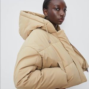 Oversized Cropped Puffer Jacket 